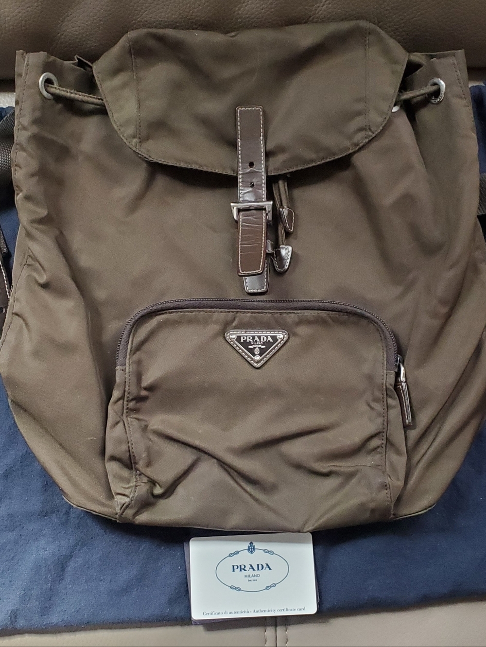 PRADA Vintage Nylon Backpack Brown